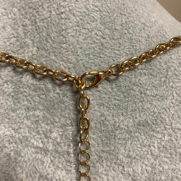 Boutique Mint Green & Gold Fashion Drop Choker Statement Necklace Adjust… - Picture 6 of 10